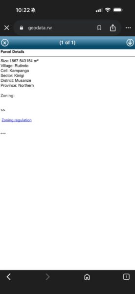 Plot for sale MUSANZE KINIGI