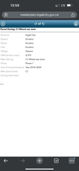 Commercial plot for sale kicukiro center